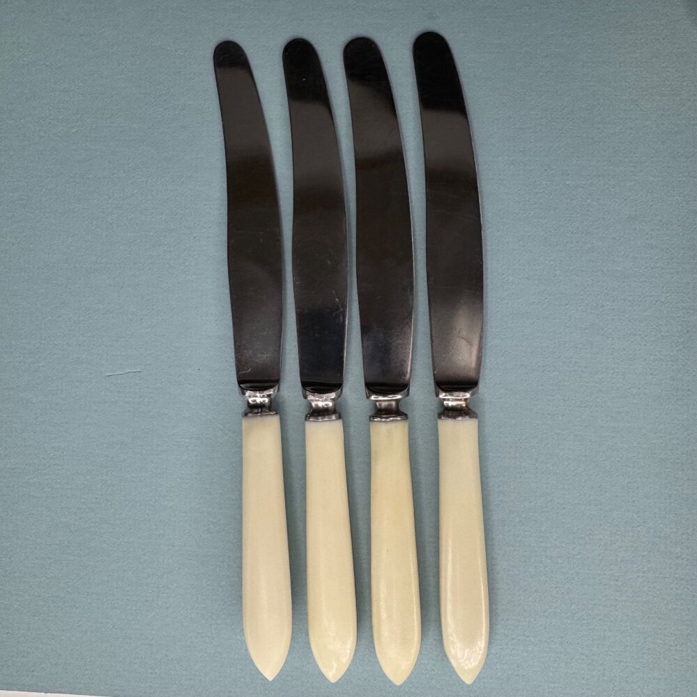 4 Vtg Russian USSR Soviet StainlessSteel Bakelite Handle Knives Cutlery Flatware - Picture 5 of 10
